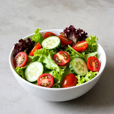 Fresh Tomato Cucumber Salad Bowl