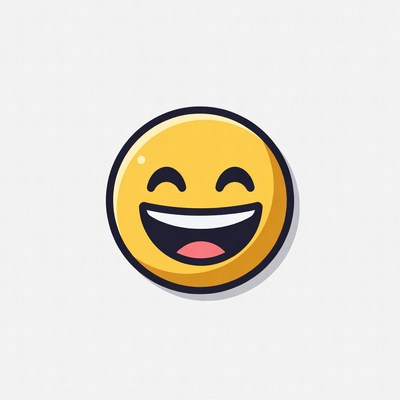 Laughing Yellow Emoji Illustration