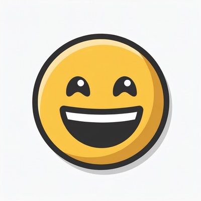 Grinning Yellow Emoji Face