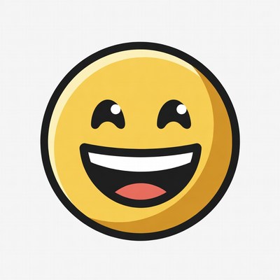 Grinning Yellow Emoticon Face