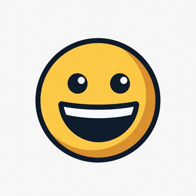 Smiling Yellow Emoji Face