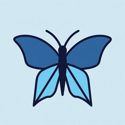 Blue butterfly illustration