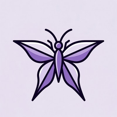Purple butterfly illustration
