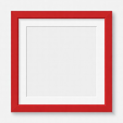 Red Picture Frame with White Mat