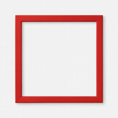 Red Picture Frame Isolated