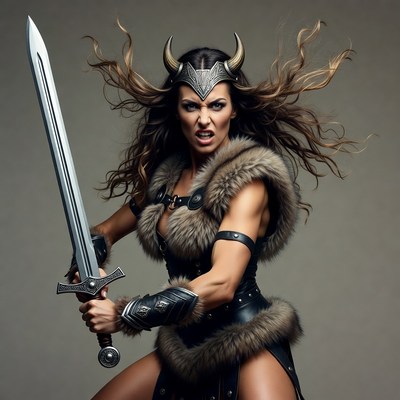 Viking Warrior Woman with Sword