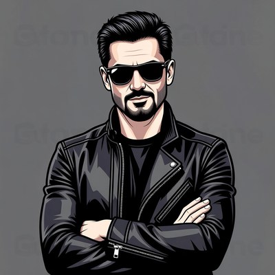 Man in sunglasses with arms crossed