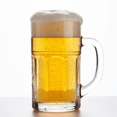 Beer mug with foam