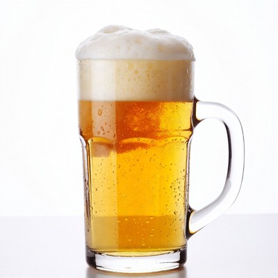 Beer mug with foam