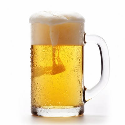 Beer mug with thick foam