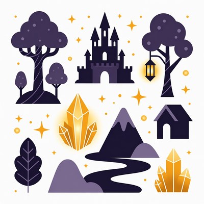 Halloween Fantasy Landscape Clipart