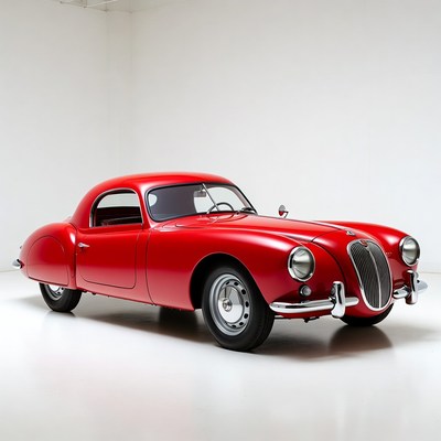 Red Talbot Lago Classic Car