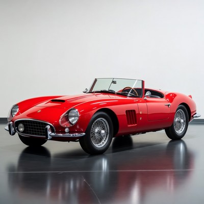 Red Ferrari 250 GT California Spyder