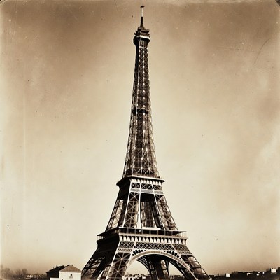 Vintage Eiffel Tower Photograph
