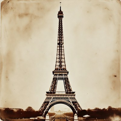 Vintage Eiffel Tower Illustration