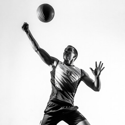 Man dunking basketball