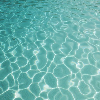 Clear turquoise pool water surface