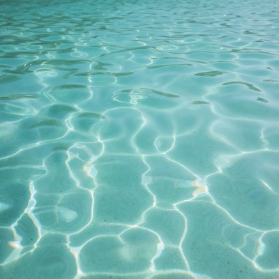 Turquoise Ocean Water Surface