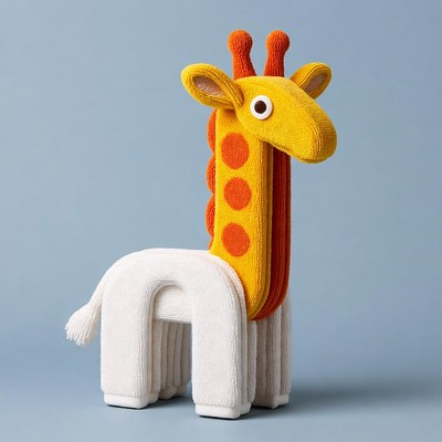 Yellow giraffe plush toy