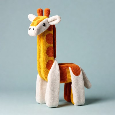 Yellow plush giraffe toy