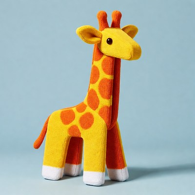 Yellow plush giraffe toy