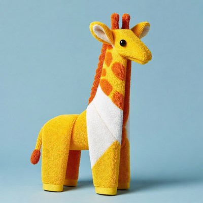 Yellow towel giraffe plush toy