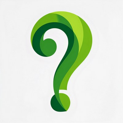 Green 3D Question Mark