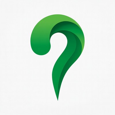 Green 3D Question Mark Icon