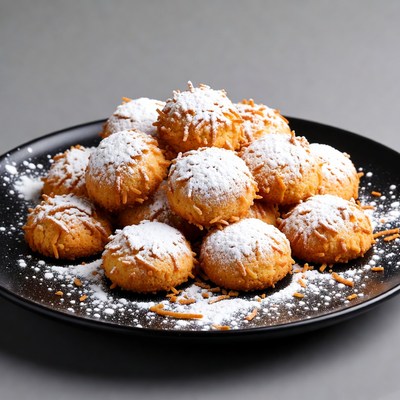 Stack of powdered sugar cookies