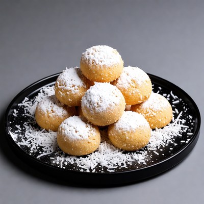 Stack of powdered sugar cookies