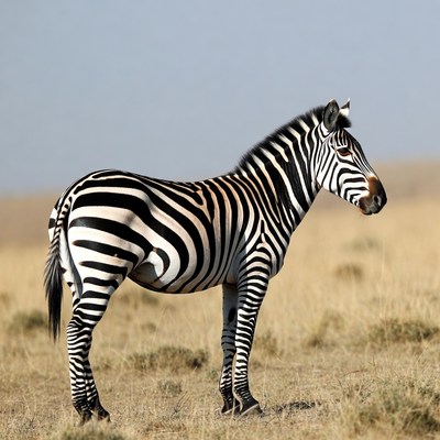 Zebra standing in grass