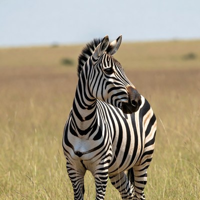 Zebra standing in grass