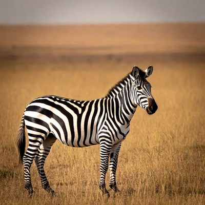 Zebra standing in grass