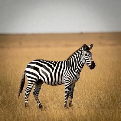 Zebra standing in grass