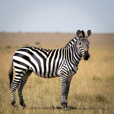 Zebras standing in savanna grass