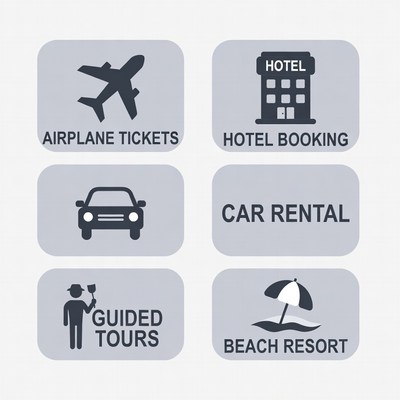 Travel Services Icons Set
