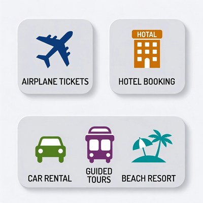 Travel Services Icons Set