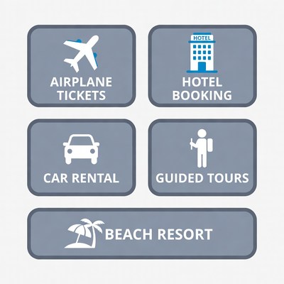 Travel Services Icons Set