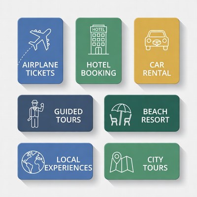 Travel Services Icons Set