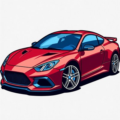 Red Sports Car Illustration