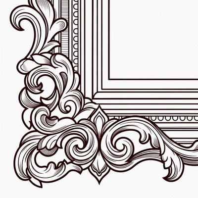 Ornate Vintage Picture Frame