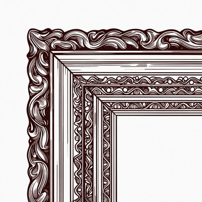 Ornate Empty Picture Frame