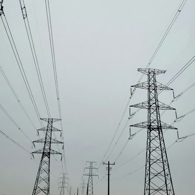 Electricity Pylons with Power Lines