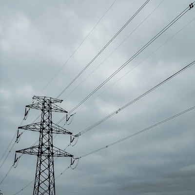 Electricity Pylon with Power Lines