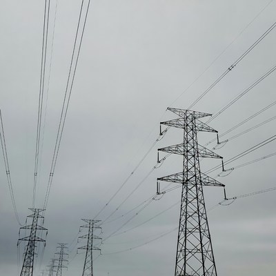 Electricity Pylons with Power Lines