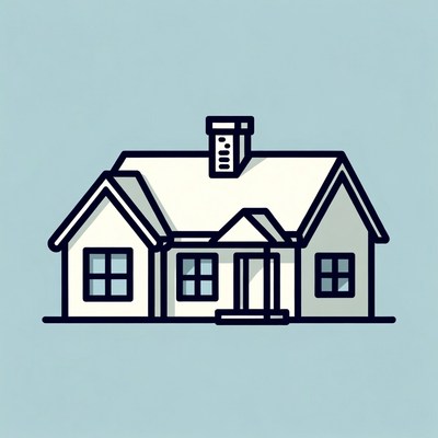 Line Art House Illustration