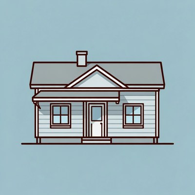 Line Art House Illustration