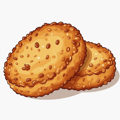 Stack of Sesame Seed Cookies