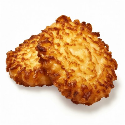 Two golden coconut macaroons