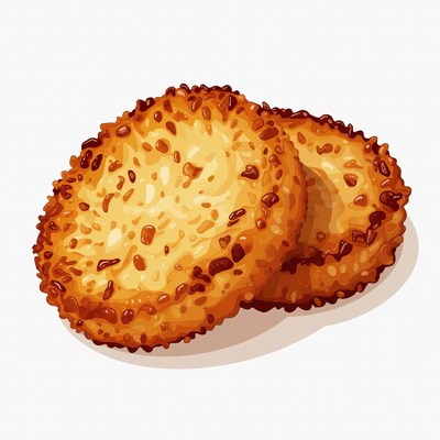 Two Coconut Cookies Illustration